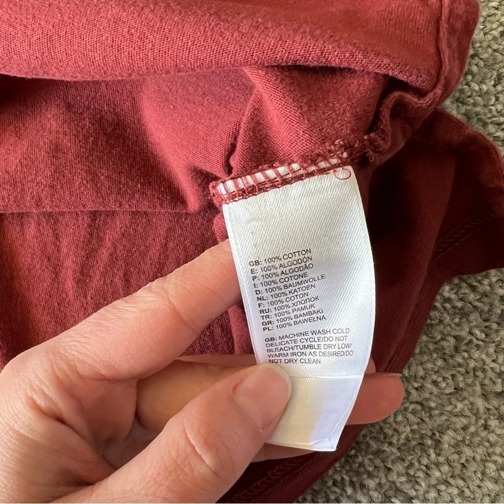 The north face shirt mens medium red maroon long sleeve casual‎ top outdoors